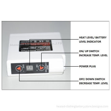 Smart 7.4v 4400mah Li-ion Battery For Heated Clothing With Digital Display